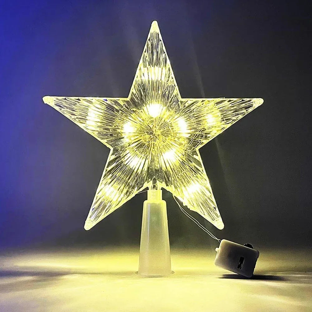Estrella para árbol - luz LED - alto 15 cm