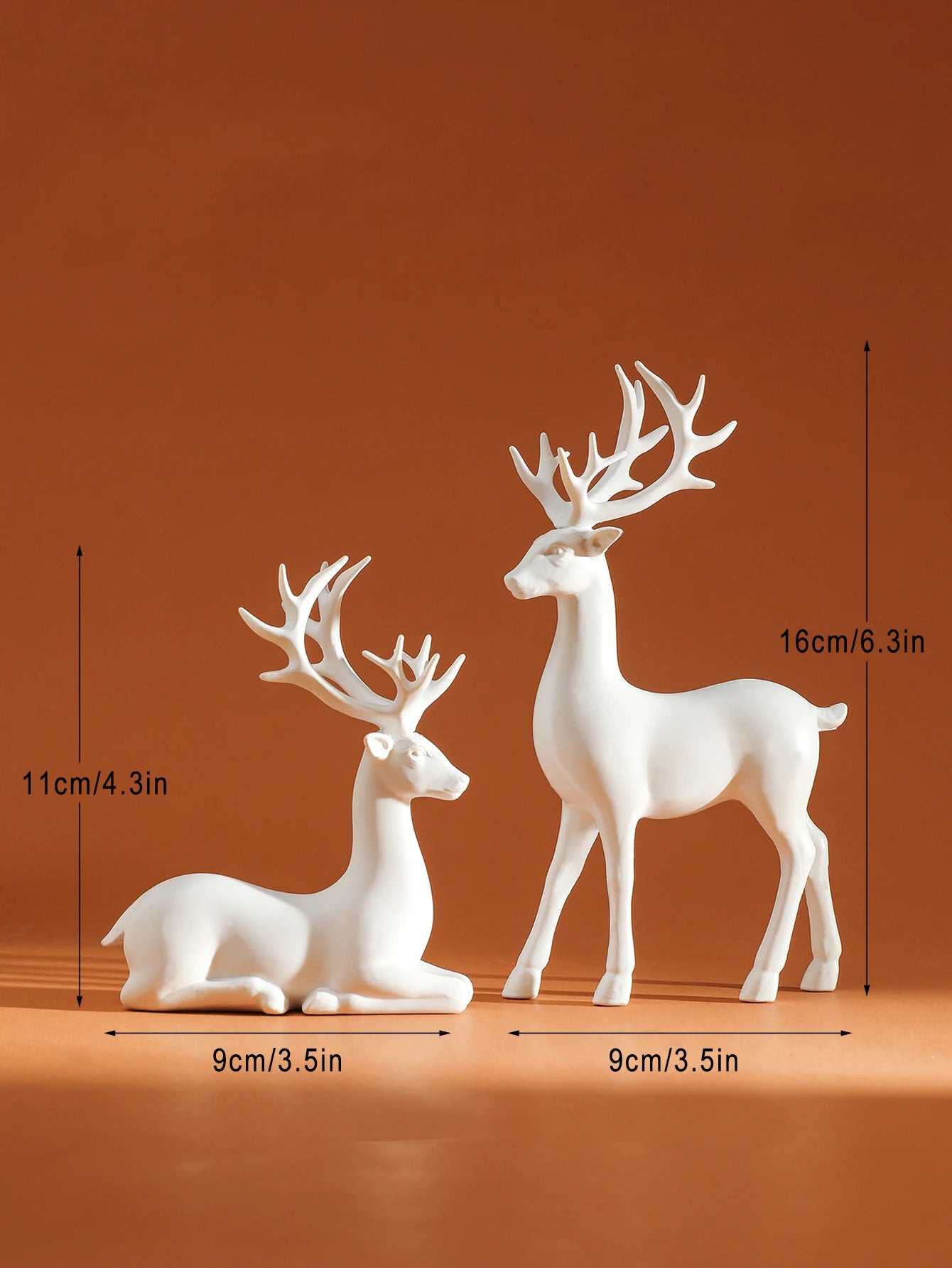 Set de 2 renos - Tamaños 16 cm y 11 cm