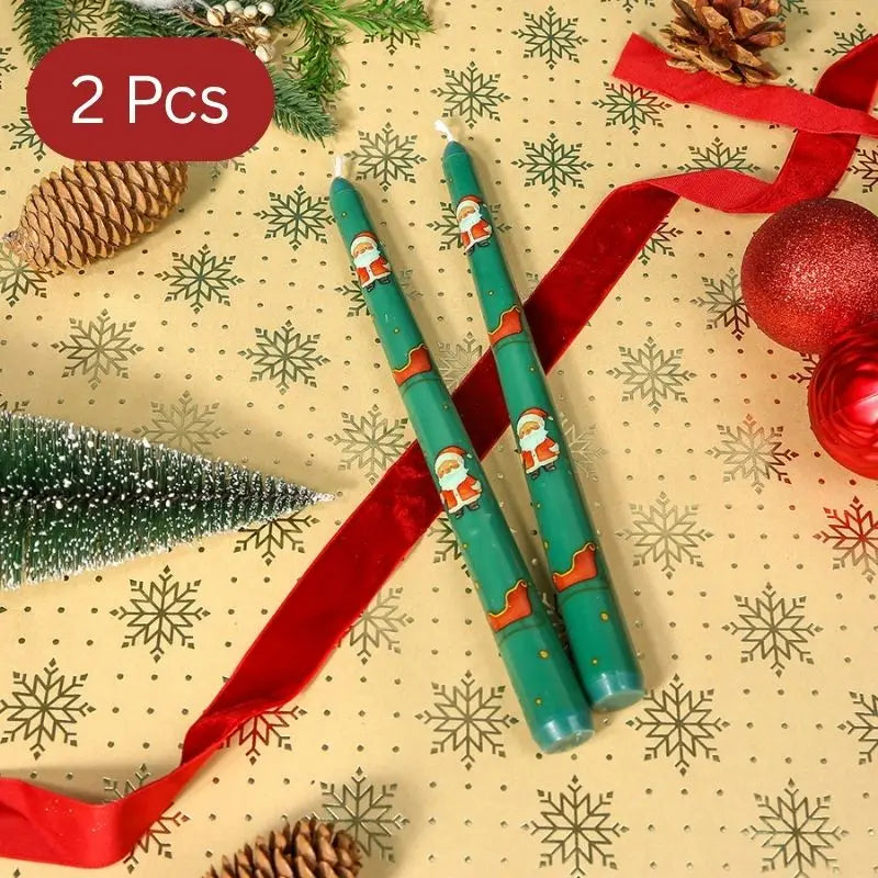 Set de 2 velas Papá Noel - altura 25 cm