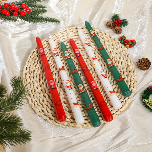 Set de 2 velas Papá Noel - altura 25 cm