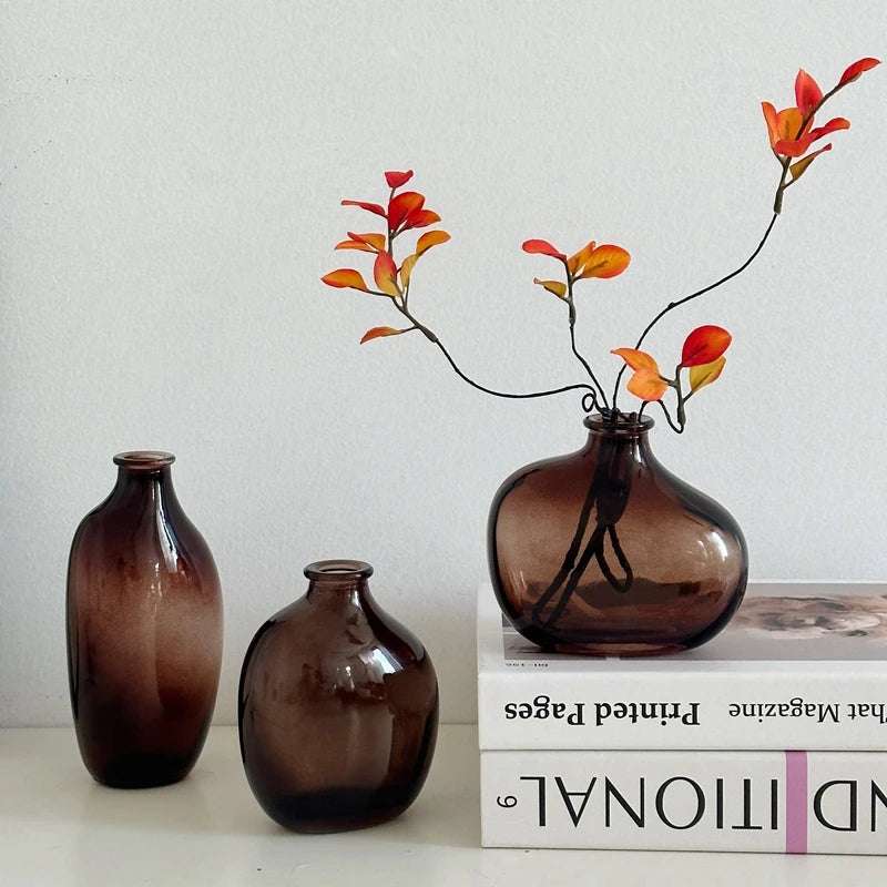 Florero de cristal irregular