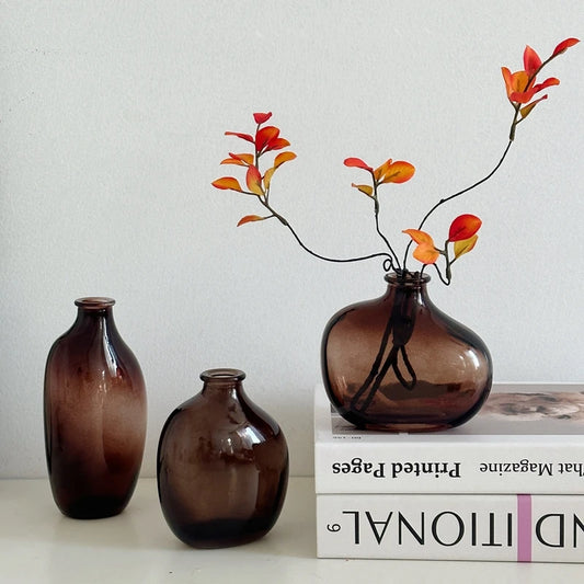 Florero de cristal irregular