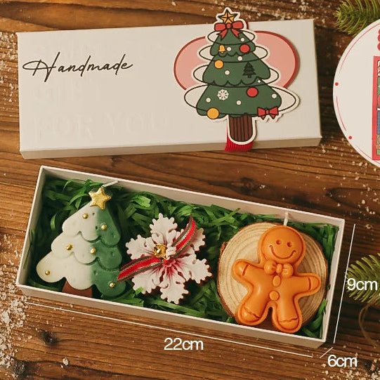 Set caja rectangular de 3 velas