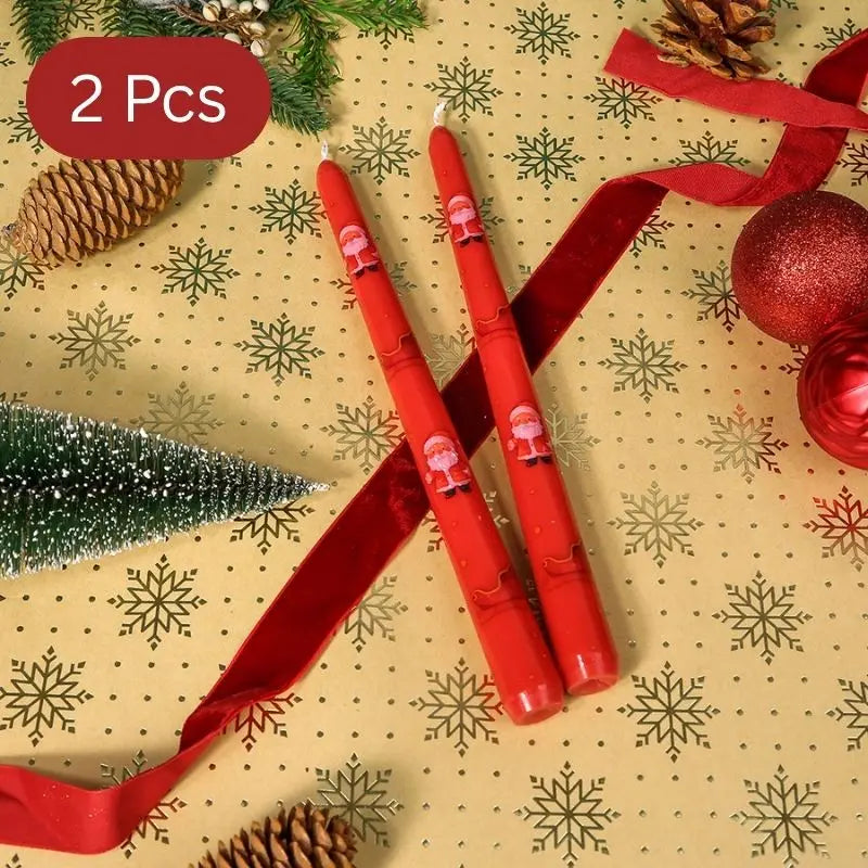 Set de 2 velas Papá Noel - altura 25 cm
