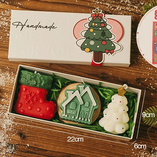 Set caja rectangular de 3 velas