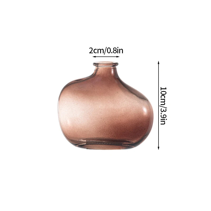 Florero de cristal irregular