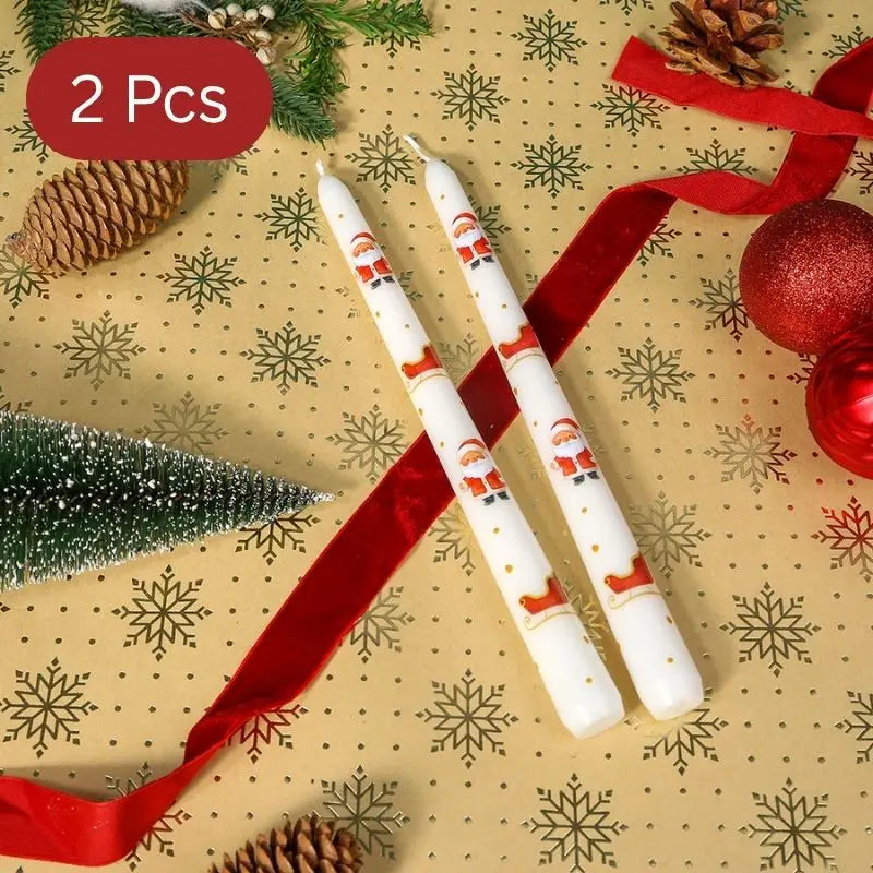 Set de 2 velas Papá Noel - altura 25 cm