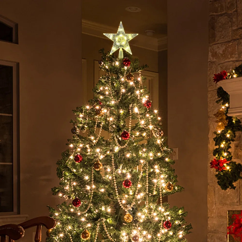 Estrella para árbol - luz LED - alto 15 cm