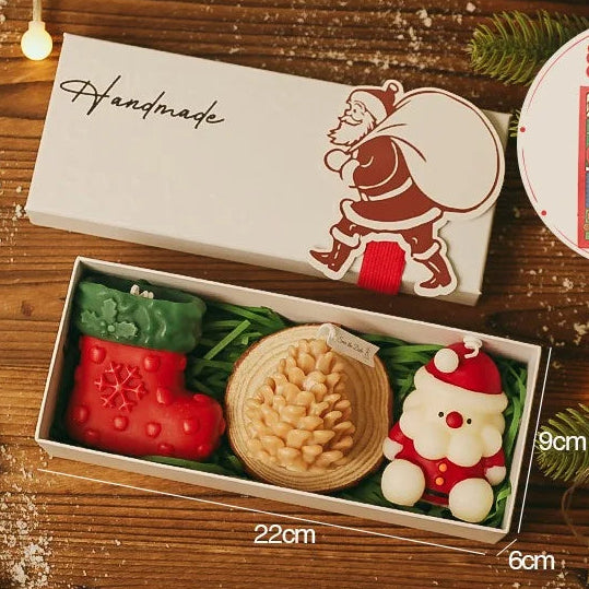 Set caja rectangular de 3 velas