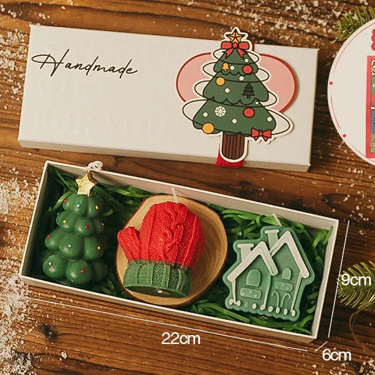 Set caja rectangular de 3 velas