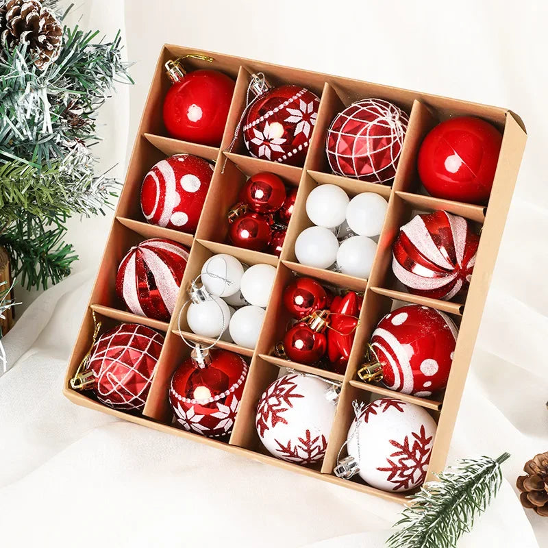 Set de 36 bolas decorativas para el árbol