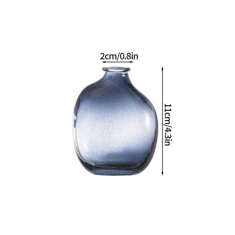 Florero de cristal irregular