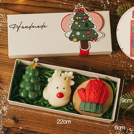 Set caja rectangular de 3 velas