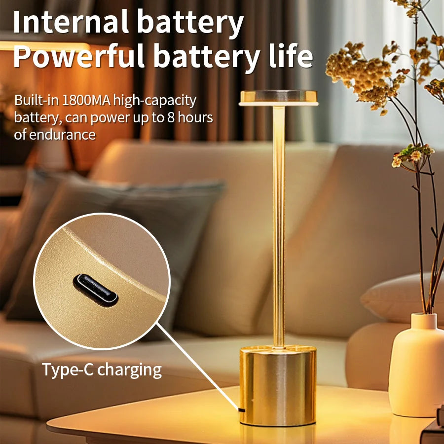 Lámpara de mesa clásica - carga USB