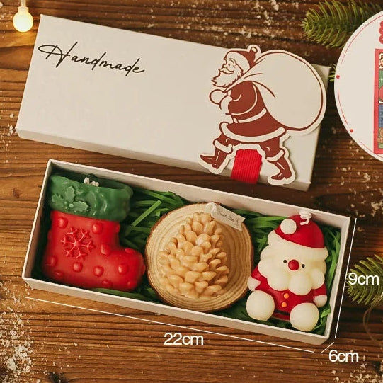 Set caja rectangular de 3 velas