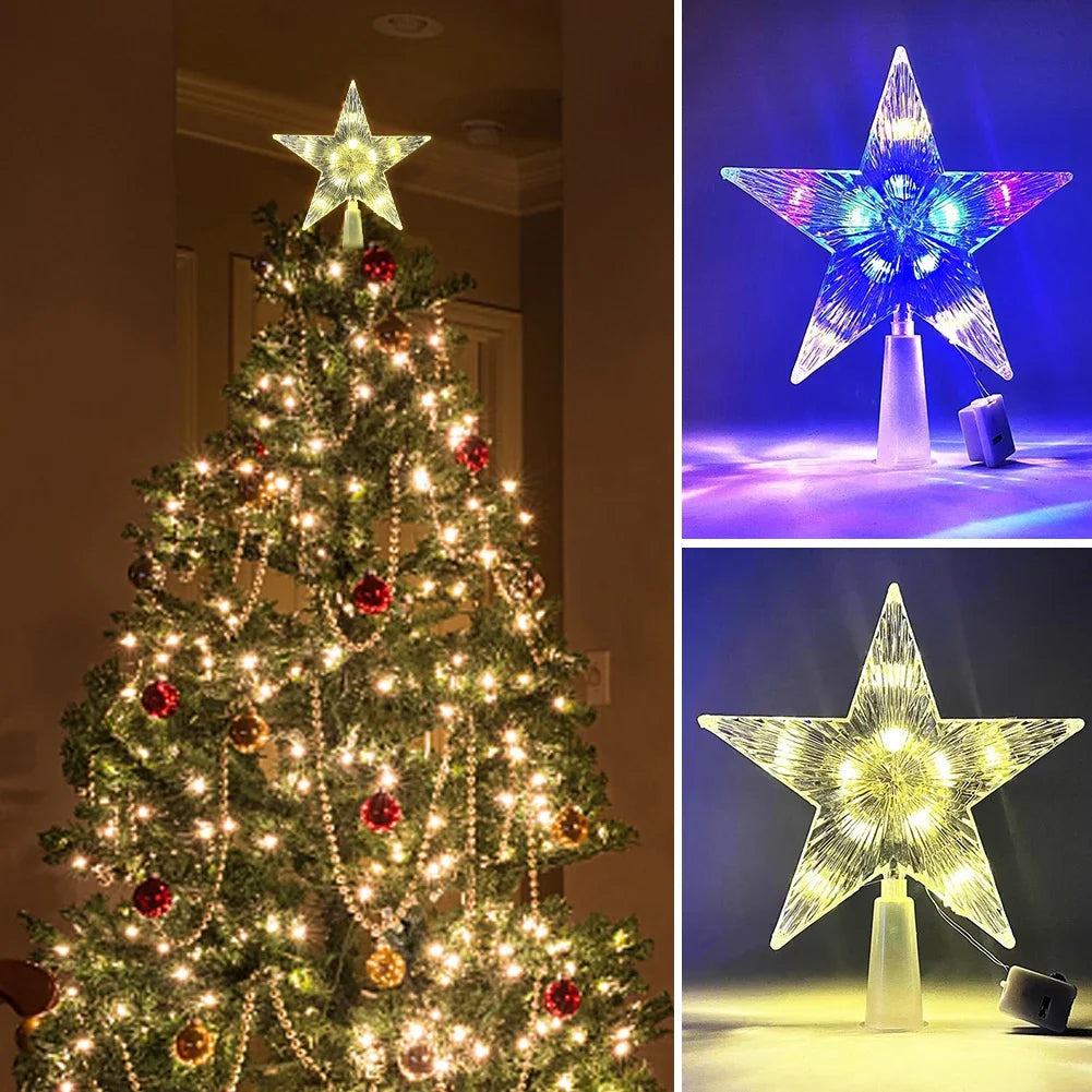 Estrella para árbol - luz LED - alto 15 cm